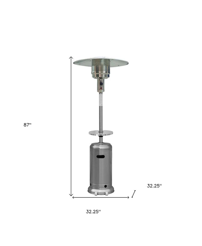 48000 Btu Steel Propane Cylindrical Pole Standing Patio Heater