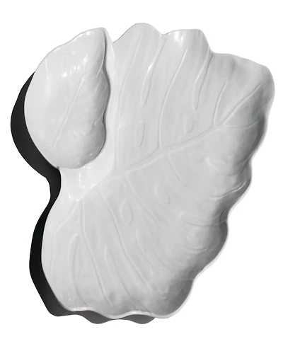 Abode Homewares Coastal Leaf Chip and Dip Platter