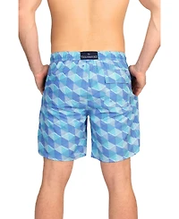Tailorbyrd Men's Hexagon Print Swim Shorts - Stylish and Comfortable Beachwear