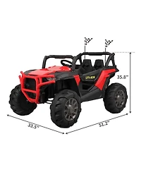 Tobbi 12V Kids Electric Battery-Powered Ride On 3 Speed Toy Suv Buggy Car, Red