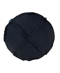 Round Patchwork Pouf Ottoman for Indoor and Outdoor Seating