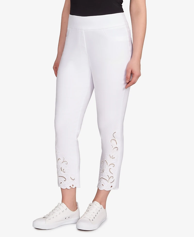 Ruby Rd. Petite Embroidered Ankle Pants