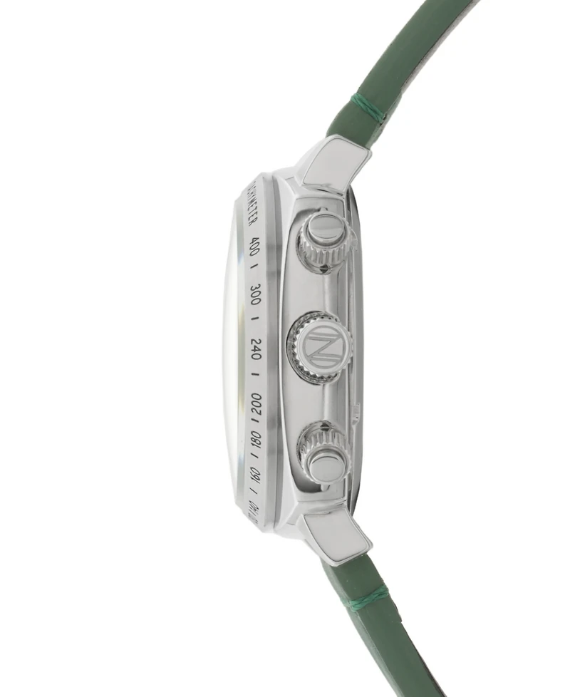 Spinnaker Men's Hull Chronograph Green Leather Strap Watch, 42mm