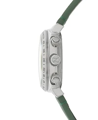 Spinnaker Men's Hull Chronograph Green Leather Strap Watch, 42mm