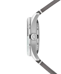 Spinnaker Men's Fleuss Automatic Gray Leather Strap Watch, 43mm