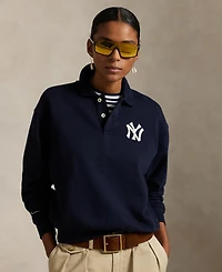 Polo Ralph Lauren Women's Ny Yankees Fleece Long-Sleeve Polo