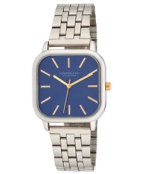 London Fog Unisex Orchard Silver Link Alloy Watch, 35mm