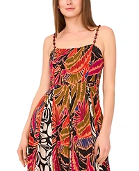 Vince Camuto Women's Printed Inverted-Pleat Maxi Dress