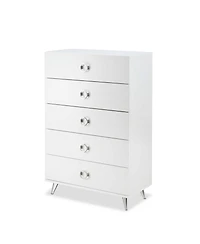 Five-Drawer Dresser Chest for Bedroom Storage and Organization