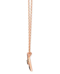 Le Vian Chocolate Diamond & Nude Diamond Heart 19" Pendant Necklace (3/8 ct. t.w.) in 14k Rose Gold