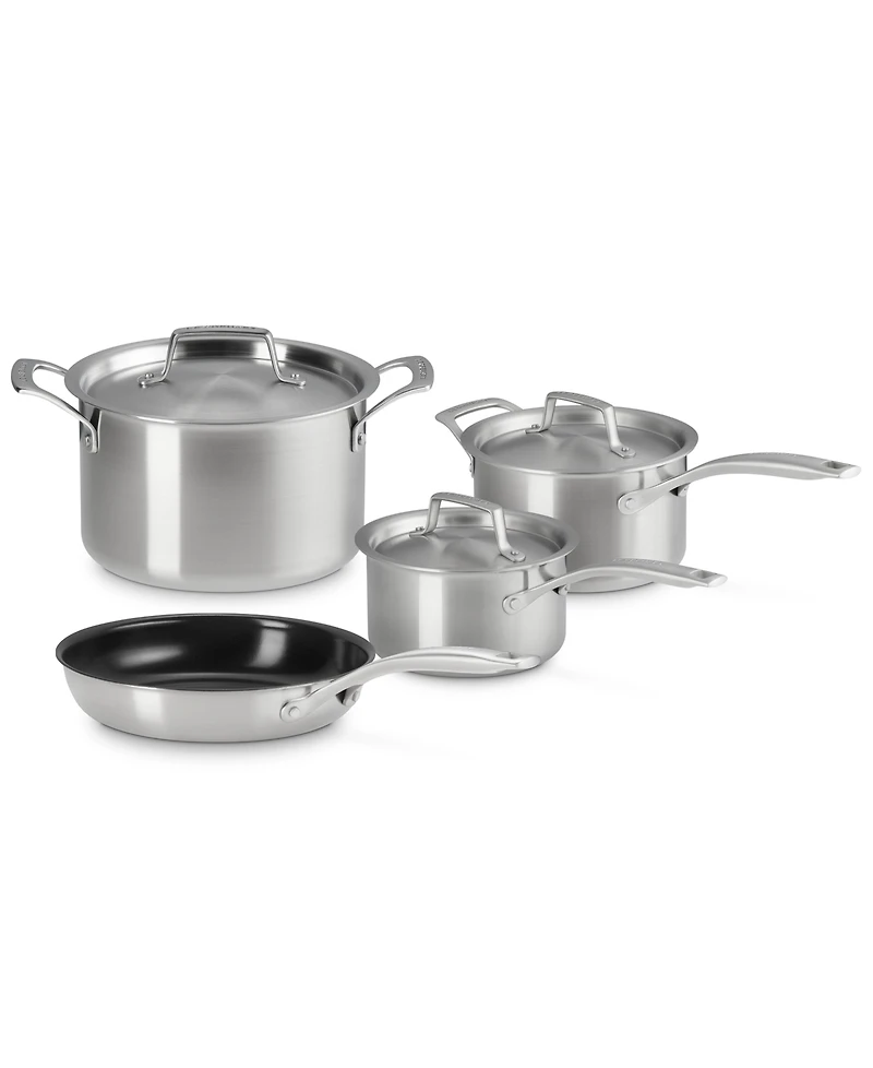 Le Creuset Essential Stainless Steel 7-Pc. Cookware Set