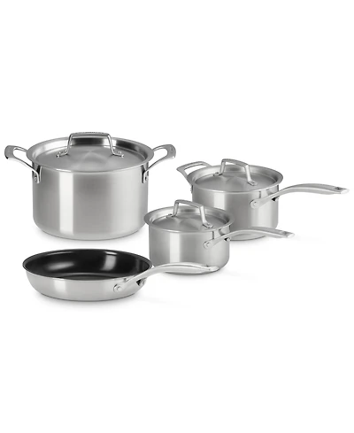 Le Creuset Essential Stainless Steel 7-Pc. Cookware Set