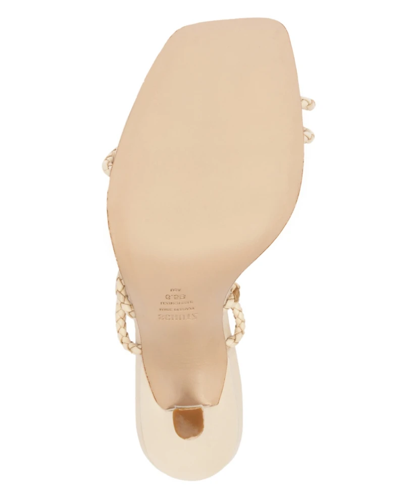 Schutz Women's Kaya Straw Stiletto Heel Sandals
