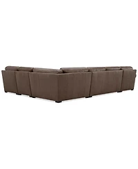 Radley Roll Arm 152" -Pc. Leather Wedge Corner Chaise Sectional