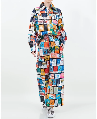 Meghan Fabulous Women's Grateful Dead Backstage Pass Print Pants