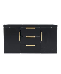 36" Wall-Mounted Bathroom Vanity with 2 Drawers
