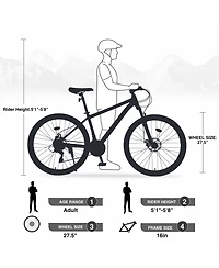 Streamdale 27.5 Inch Wheels 21 Speed Mountain Bike, for Men Women Boys and Girls, Front Suspension,Aluminum Alloy Frame