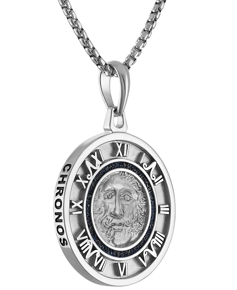 Bulova Men's God of Time Sterling Silver Pendant Necklace 24" + 2" extender