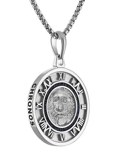 Bulova Men's God of Time Sterling Silver Pendant Necklace 24" + 2" extender