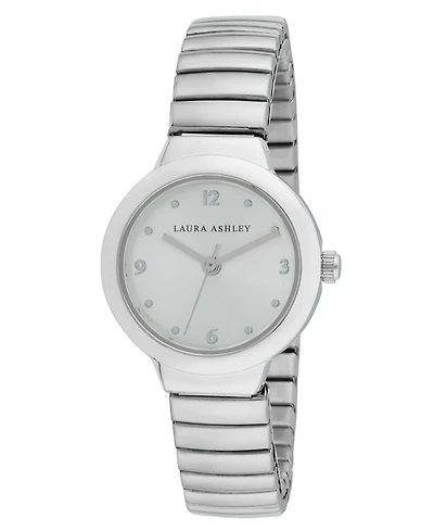 Laura Ashley Women's Kate Petite Silver Alloy Expansion Watch, 24mm