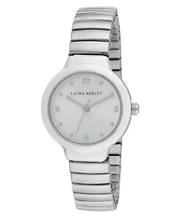 Laura Ashley Women's Kate Petite Silver Alloy Expansion Watch, 24mm