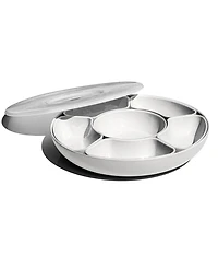 Abode Homewares 8-Piece Divided Server with Lazy Susan and Lid