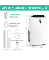 Gymax Btu Ashrae Portable Air Conditioner Controlled by WiFi Smart App & Remote