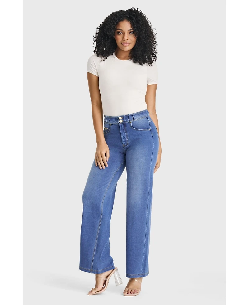 Freddy Women's High-Rise Shaping Wide Leg Jeans