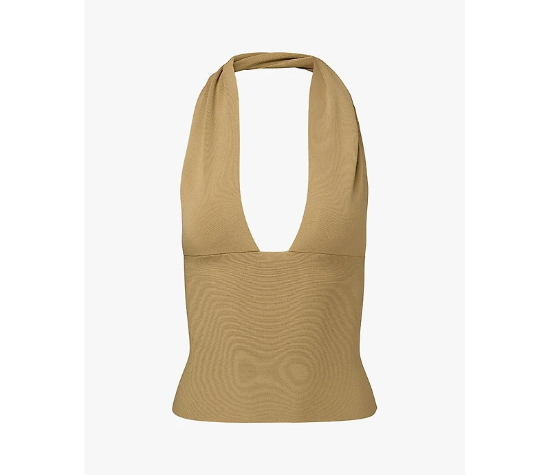 WeWoreWhat Women's Knit Halter Top