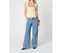 WeWoreWhat Women's Ruched Cup Corset