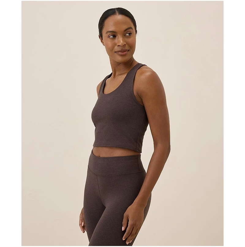 Pact Women's On the Go-To Crop Tank Made With Organic Cotton