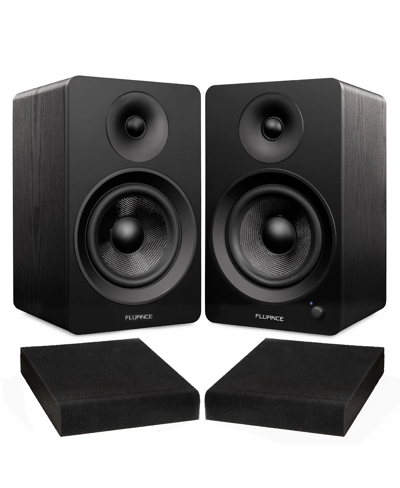 Fluance Ai61 Lucky Bamboo Powered 2.0 Stereo Bookshelf Speakers with 6.5" Drivers, 120W Amplifier for Turntable, Tv, Pc and Bluetooth 5 High