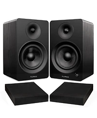 Fluance Ai61 Lucky Bamboo Powered 2.0 Stereo Bookshelf Speakers with 6.5" Drivers, 120W Amplifier for Turntable, Tv, Pc and Bluetooth 5 High