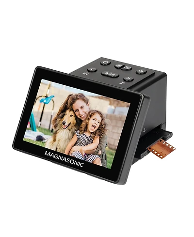 Magnasonic All-in-One 25MP Film Scanner with Large 5" Display & Hdmi, Converts 35mm/126/110/Super 8 Film & 135/126/110 Slides into Digital Photos