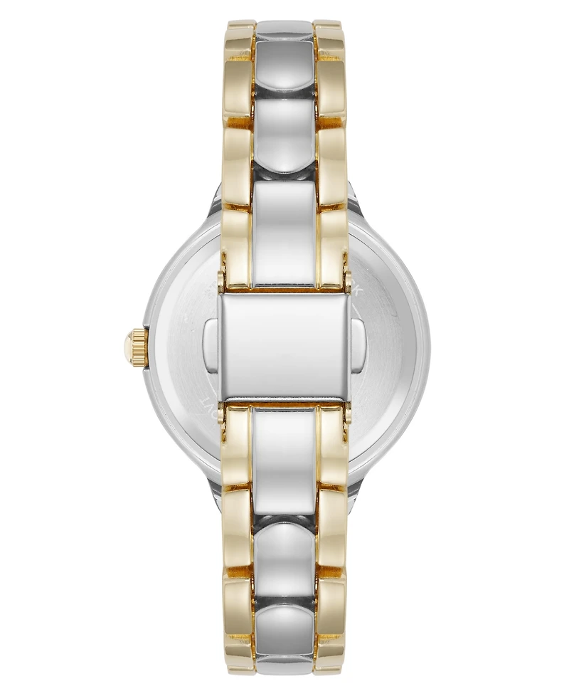 Anne Klein Women's Quartz Two-Tone Metal Alloy and Crystal Accented Dial Watch, 28mm