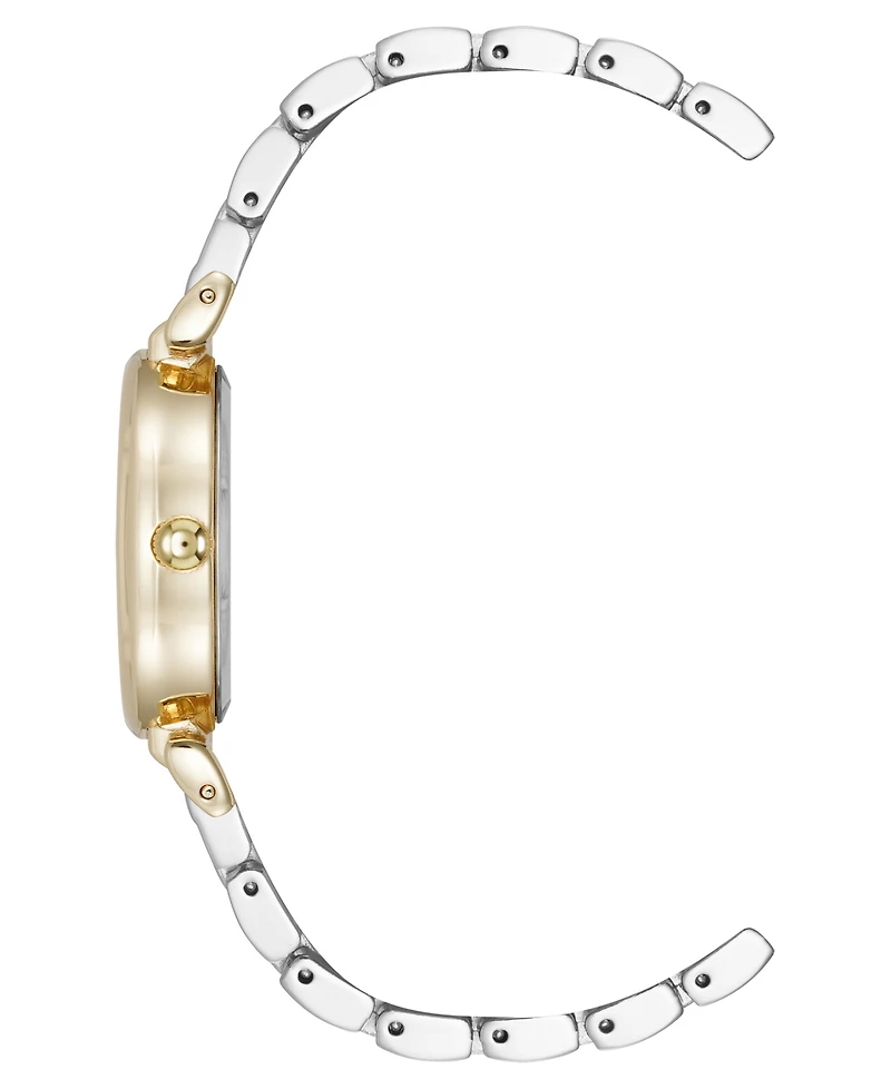 Anne Klein Women's Quartz Oval Roman Numeral Two-Tone Metal Alloy Watch, 25mm
