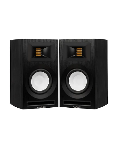 Fluance Ri71 Reference Stereo Powered Bookshelf Speakers with High Performance Amt Tweeters, 5" Drivers, 120W Amplifier for Music, Turntable, Tv, Pc