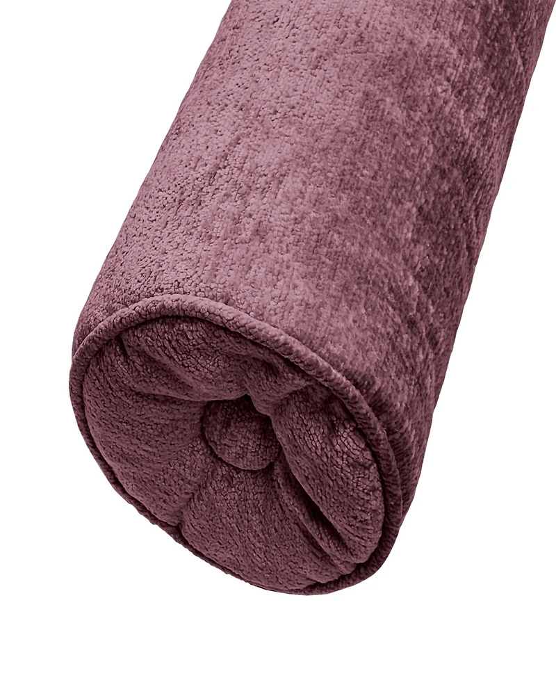 Edie@Home Delmonico Chenille Lumbar Neck Roll Decorative Pillow
