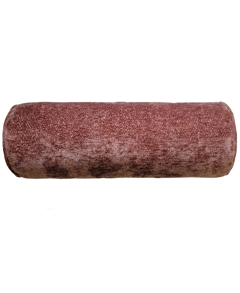 Edie@Home Delmonico Chenille Lumbar Neck Roll Decorative Pillow, 8" x 24"