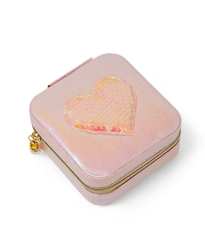 Zomi Gems Girls Sparking Sequin Heart Jewelry Box