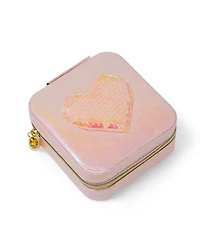 Zomi Gems Girls Sparking Sequin Heart Jewelry Box
