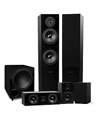 Fluance Elite High Definition Surround Sound Home Theater 5.1 Channel Speaker System including Three-way Floorstanding, Center Channel, Rear