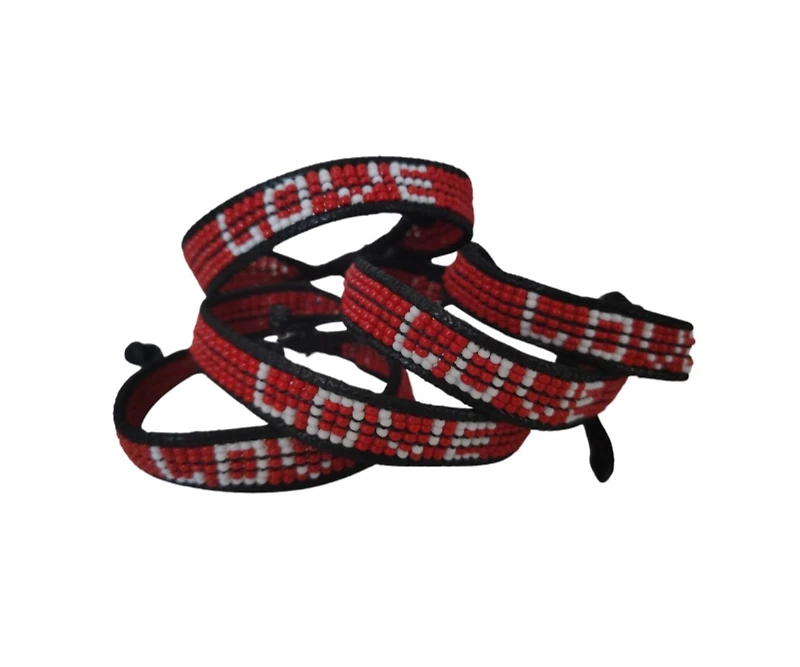 Red Love Beaded Bracelet – Handmade with Purpose