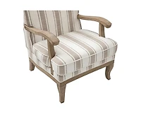 Rinaldo Farmhouse Armchair with Solid Wood Armrests