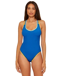 Becca Women's Crinkle Crush One-Piece Swimsuit