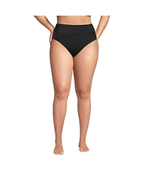 Lands' End Plus Tugless High Waisted Bikini Bottoms