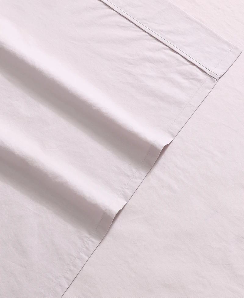 Calvin Klein Washed 400-Thread Count Cotton Percale 4-Pc. Sheet Set, Full