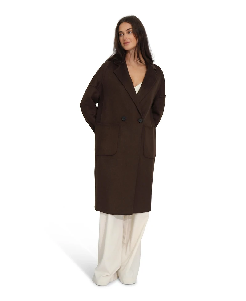 Belle & Bloom Women's Publisher Double-Breasted Wool Blend Coat