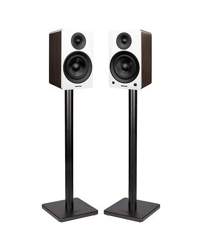 Fluance Ai61 Powered 2-Way 2.0 Stereo Bookshelf Speakers with Speaker Stands 6.5" Drivers 120W Amplifier for Turntable Bluetooth 5 Wireless Music