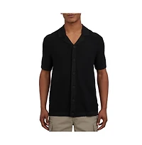 Dkny Men's Grid Sweater Camp Shirt